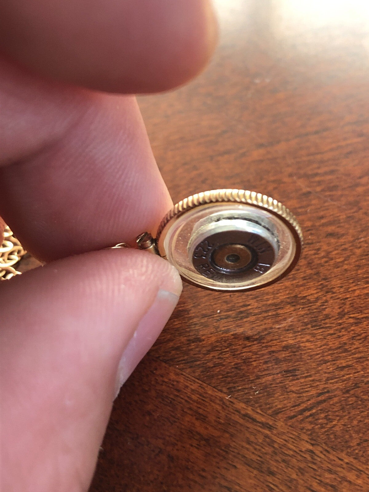 223 bullet necklace,Vintage 12k gold filled locket