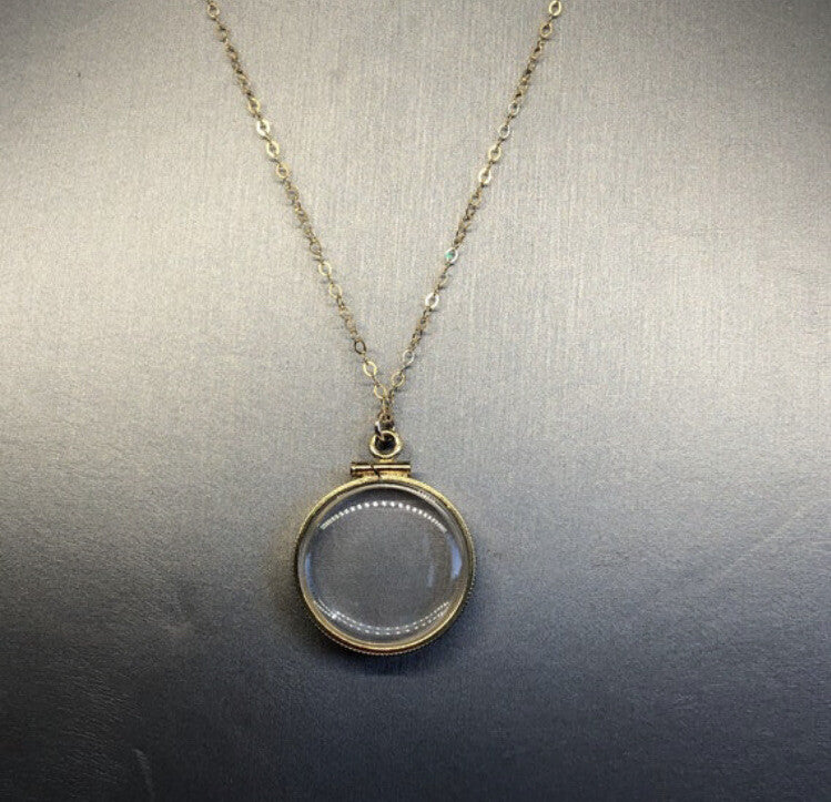 Empty 14k Gold Filled Shaker locket 20mm, w/free tool fill with your TREASURES