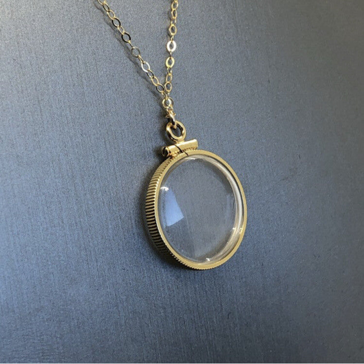 Empty 14k Gold Filled Shaker locket 20mm, w/free tool fill with your TREASURES