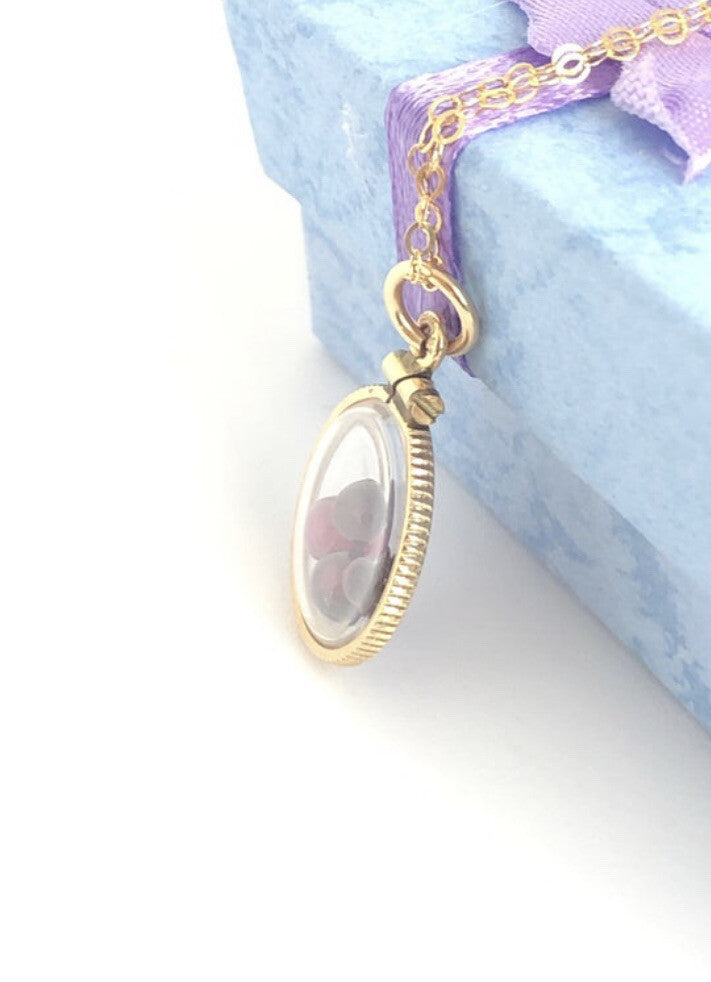 15 mm Vintage 12k gold filled shaker locket with 1.16 TCW cabochon garnet gems