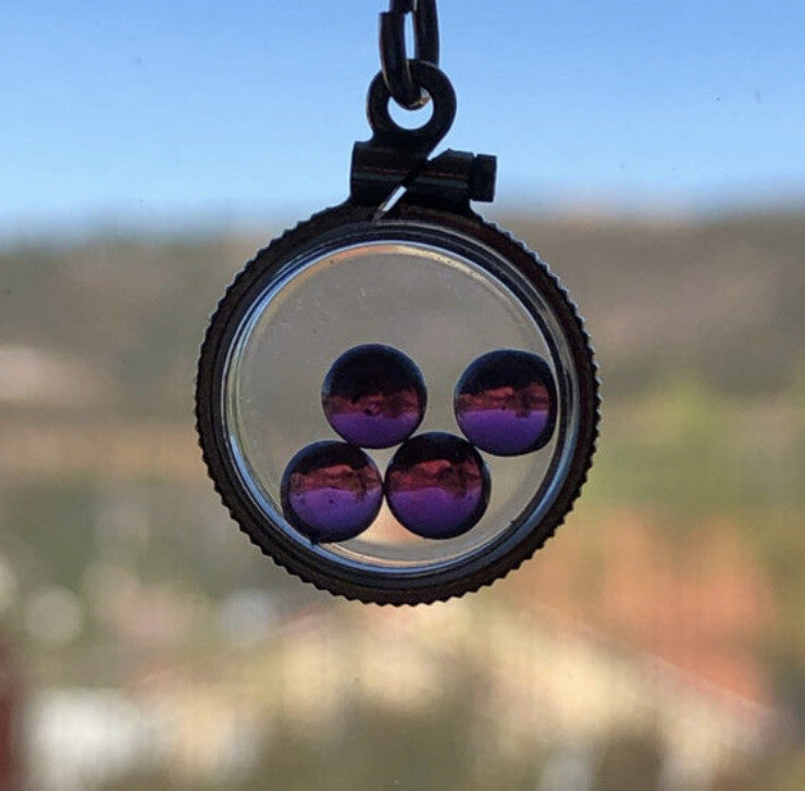 15 mm Vintage 12k gold filled shaker locket with 1.16 TCW cabochon garnet gems