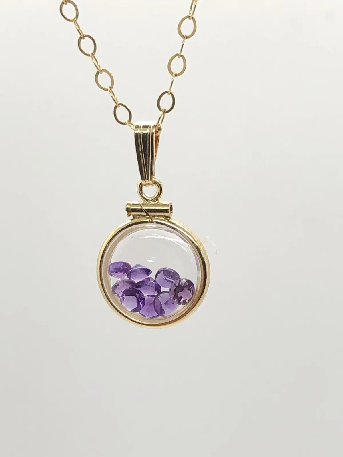 Solid 14k gold Empty 12.5 mm Handmade shaker Locket w/ FREE small SCREW DRIVER