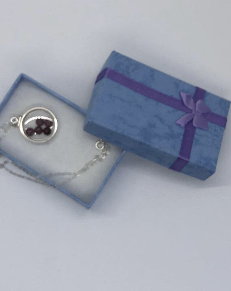 20mm Sterling Silver Shaker locket with 3.98 TCW genuine Garnets, January Birth