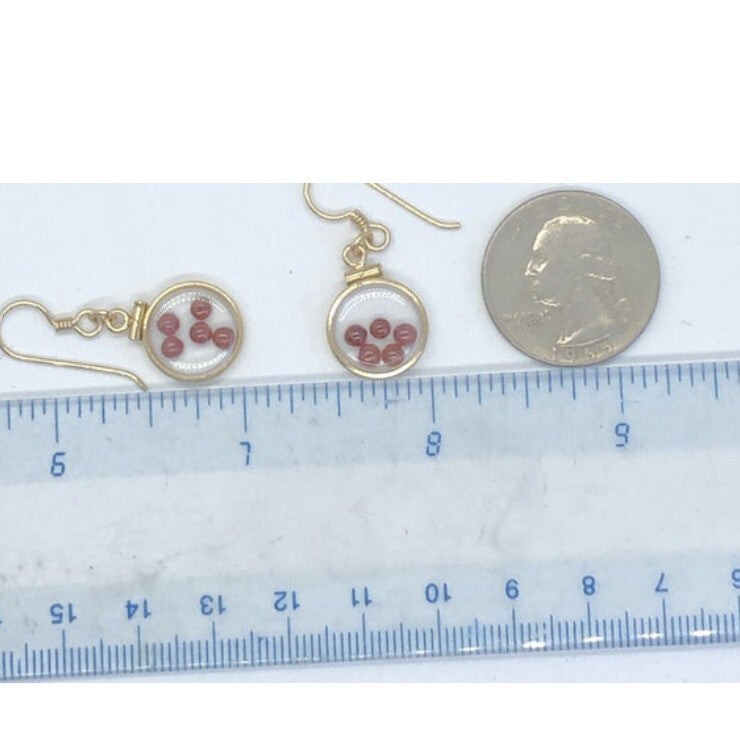 Handmade 14k gold filled shaker locket Earrings 2.2 TCW of genuine garnets
