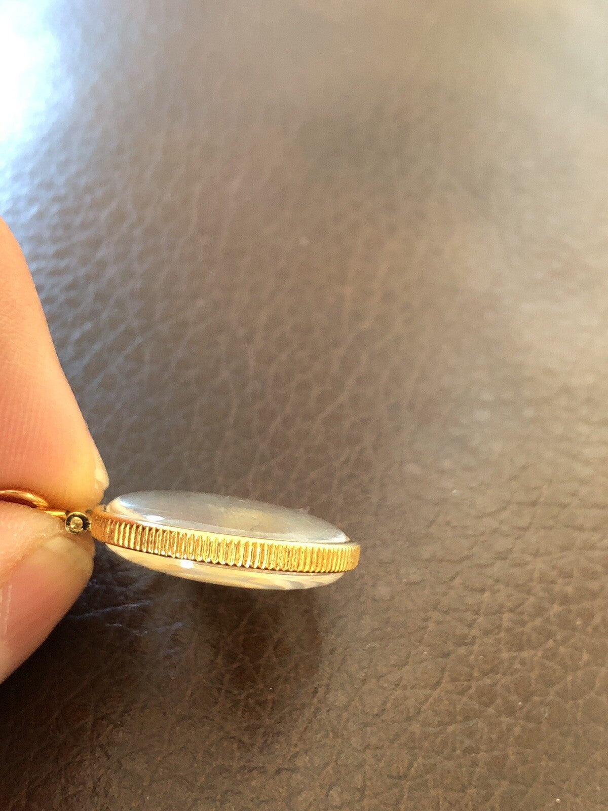 Vintage 12k gold filled locket with 23k gold inside hand made necklace