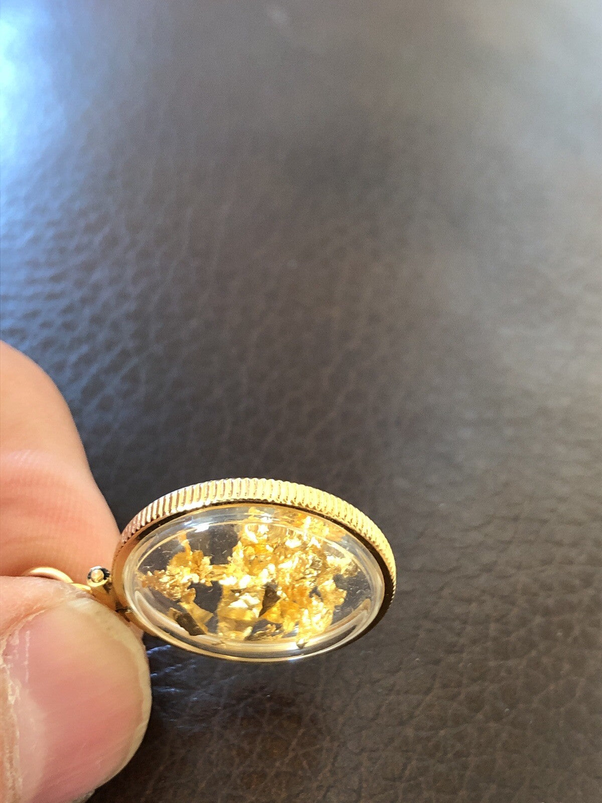 Vintage 12k gold filled locket with 23k gold inside hand made necklace