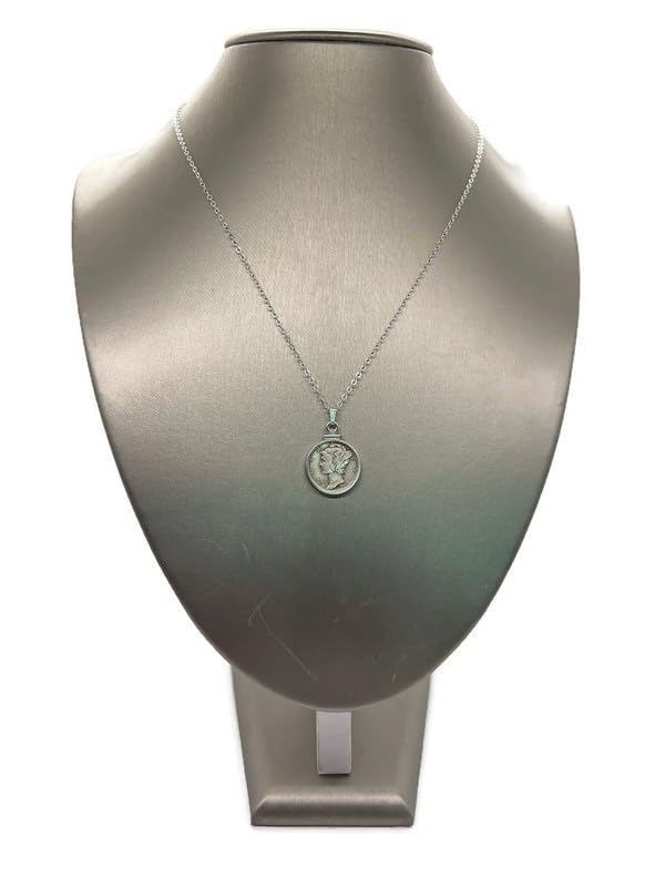 Collar clásico hecho a mano de plata de ley mercurio, 43 cm (18 pulgadas), Plata esterlina, Sin piedra preciosa