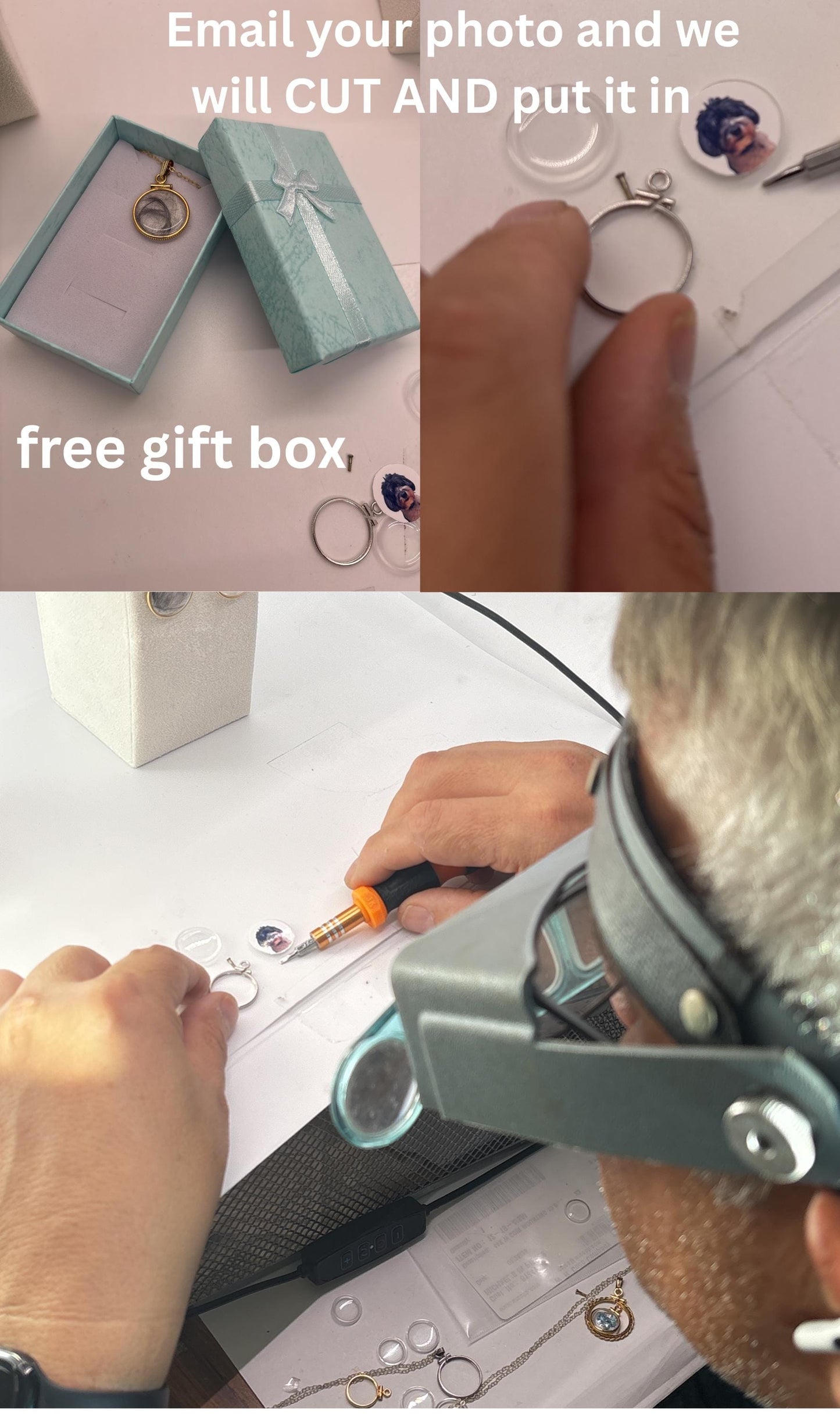 14k Gold Filled Customizable Pet, Dog Cat Photo Fur or Keepsake Locket Add Your Pet's photo, fur, keepsake