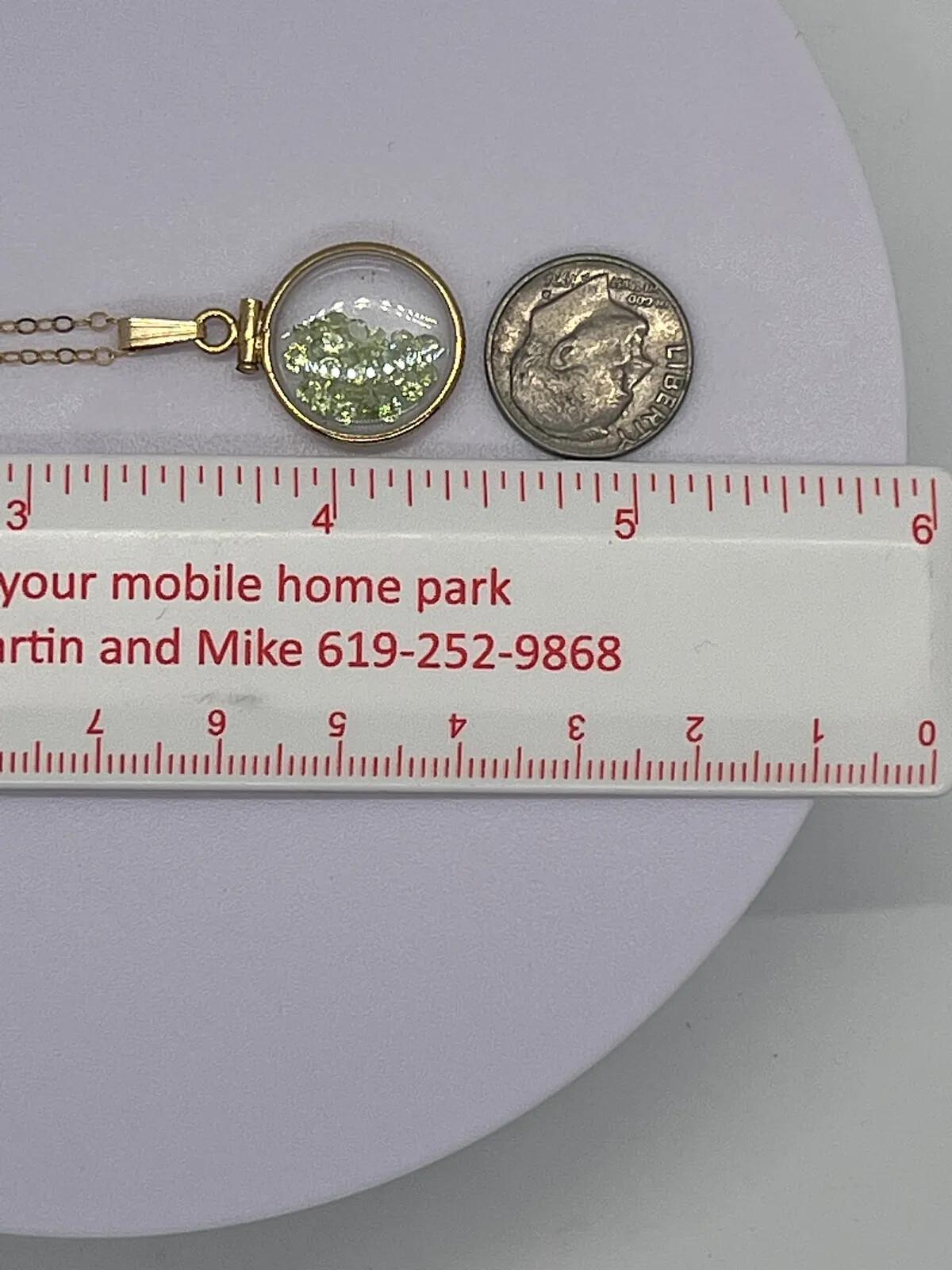Handmade 16mm empty lucite shaker locket 14k solid gold with free screwdriver