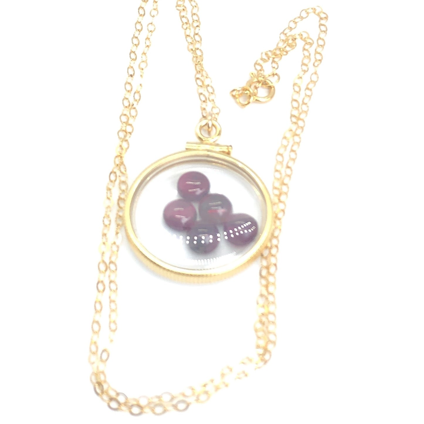 Handmade Red Garnet Shaker Locket,14k gold filled shaker w/ 3.98 CTW natural gems, January birthstone customize one for your mom? ask me how