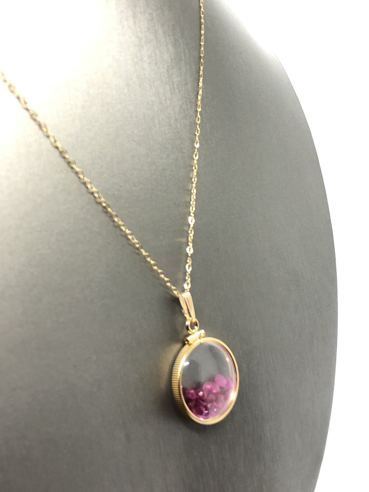 Handmade 3.0 tcw Ruby Shaker Locket 14k gold filled/silver w/ beautiful July Birthstone