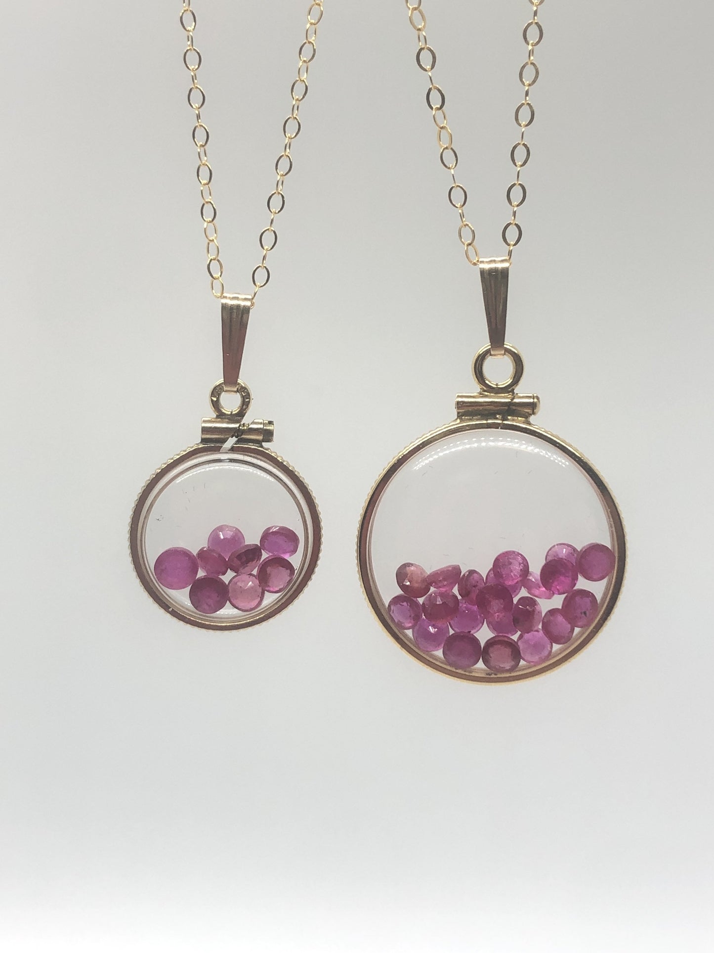 Vintage Ruby shaker Locket 12k gold filled, 50 year old New Stock, 20mm or 15 mm July birthstone, gift for Mother's Day