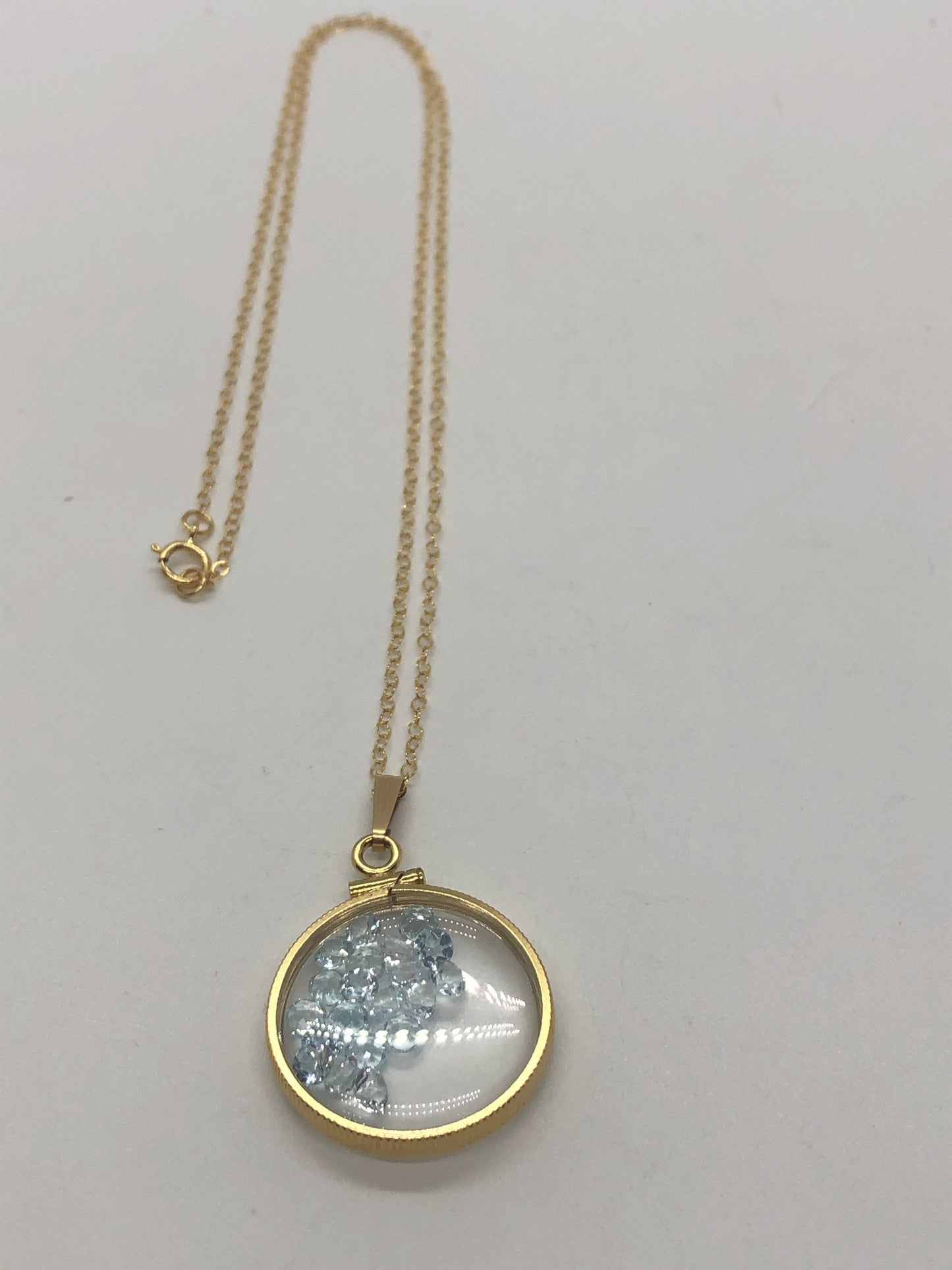 Handmade Topaz Shaker Locket 14k gold filled or Silver with beautiful November Birthstone, 2.0 TCW