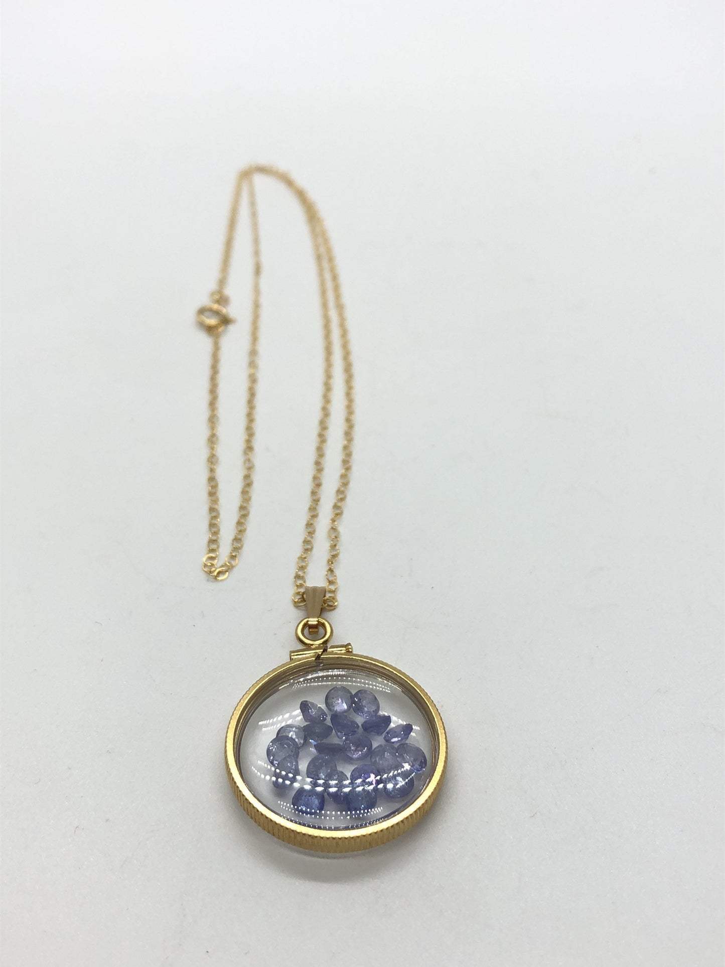 Handmade Tanzanite Shaker Locket 14k GF or Silver with beautiful December Birthstone, you can custom create a locket for Mother’s day