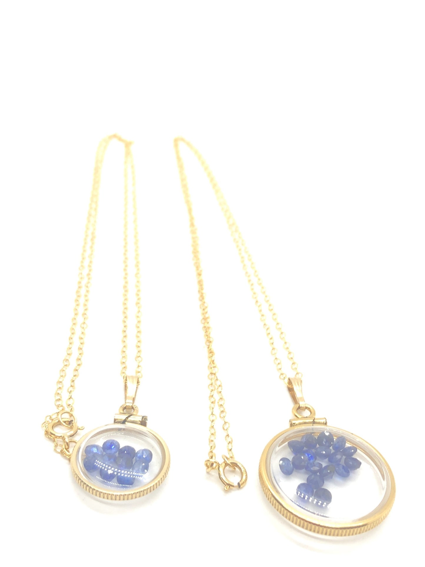 Vintage Sapphire shaker Locket 12k gold filled, 50 year old New Stock, 20mm or 15 mm September Birthstone, Mother's Day