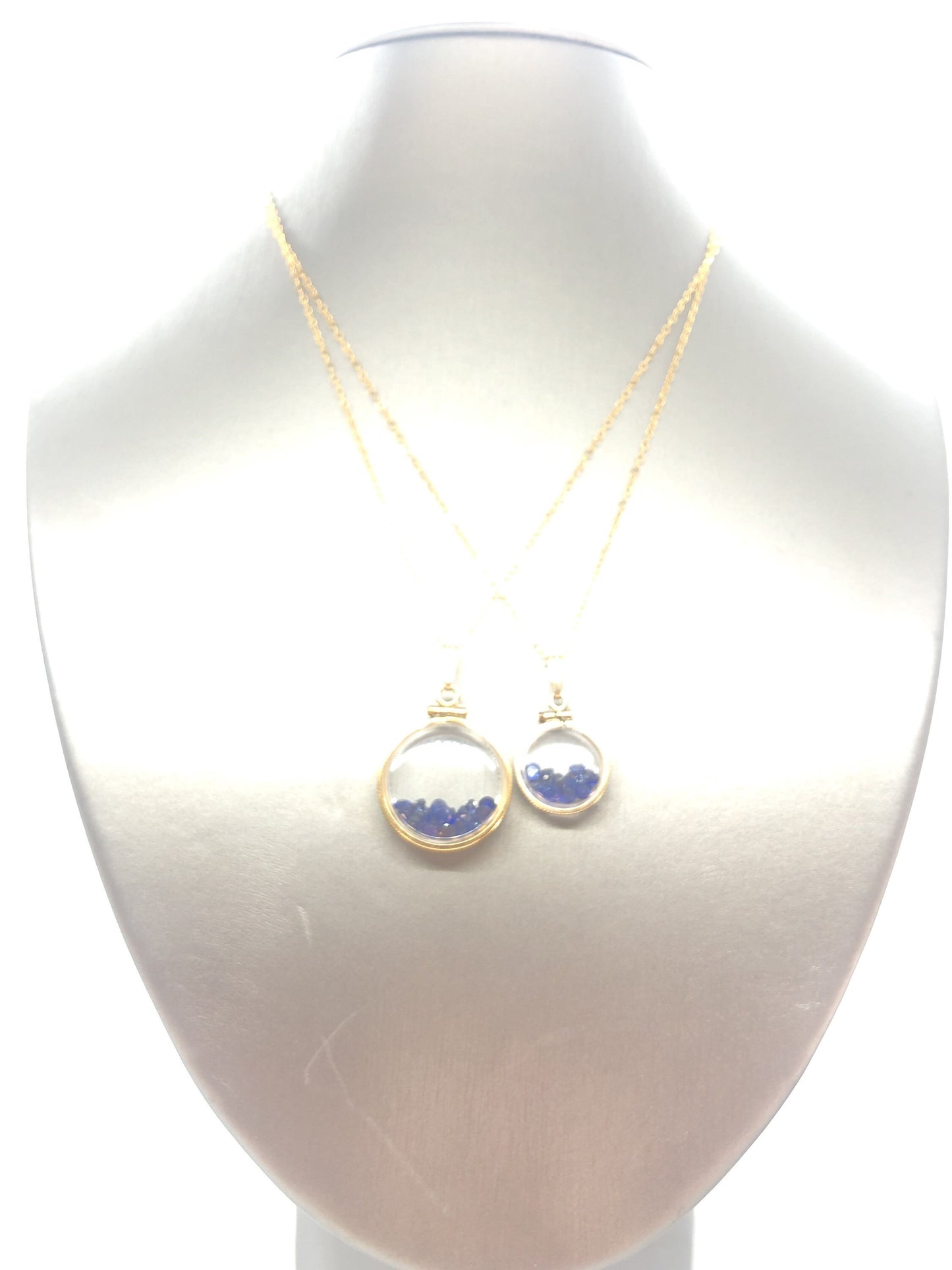 Vintage Sapphire shaker Locket 12k gold filled, 50 year old New Stock, 20mm or 15 mm September Birthstone, Mother's Day
