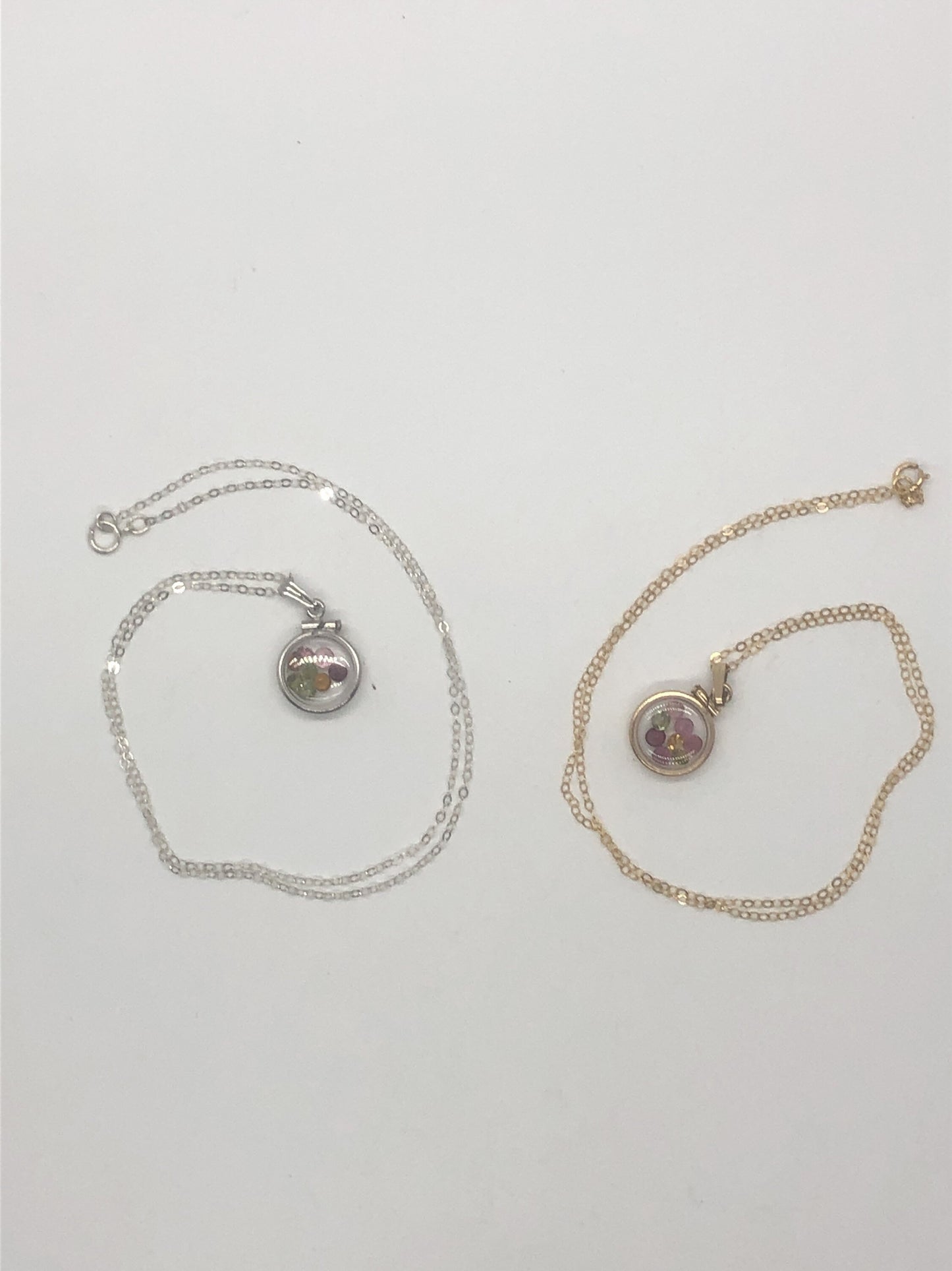 Diminutive .88 TCW Tourmaline Shaker Locket 14k gold filled or Sterling silver beautiful October Birthstone