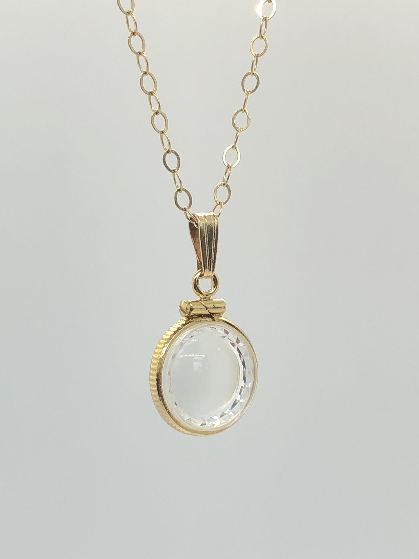 Diamond Edge Empty 12.5 mm Handmade 14k gold shaker locket, FREE SCREWDRIVER INCLUDED , waiting for your small treasures