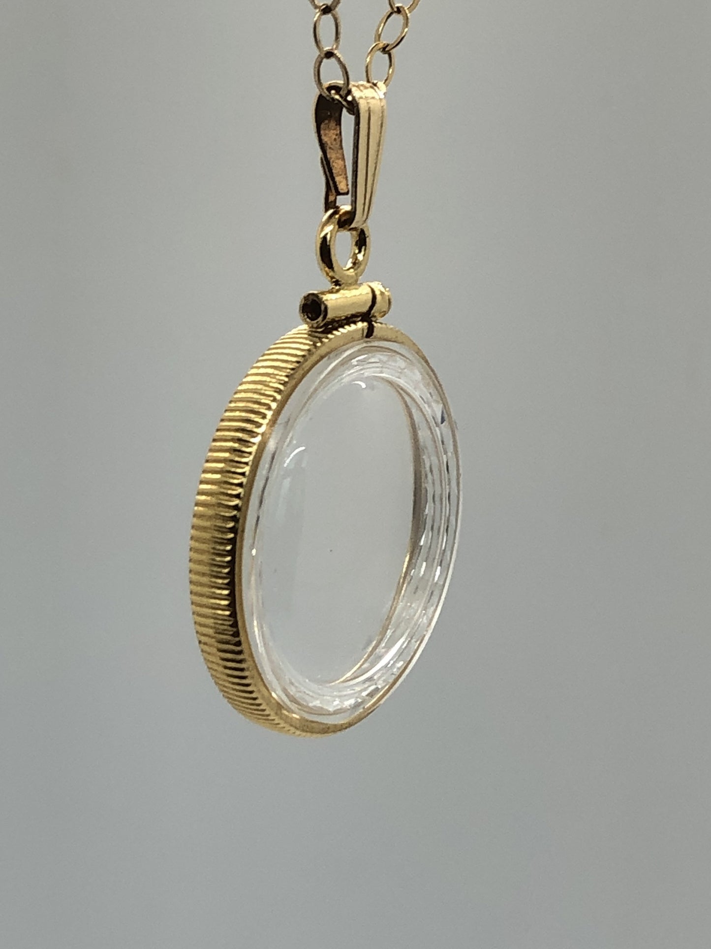 Empty Diamond Edge Handmade 14k gold filled shaker Locket Nickel size w/ FREE screwdriver. Fill it with Treasure. Customizable