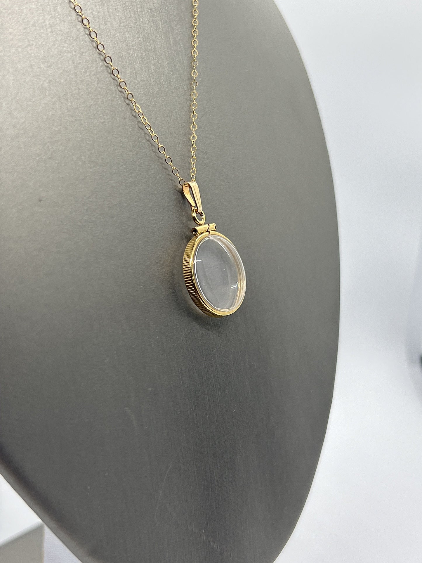 Empty Customizable 19mm Handmade 14k Gold Filled Shaker Locket Necklace w/ Free Screwdriver Waiting For Your Little Treasures