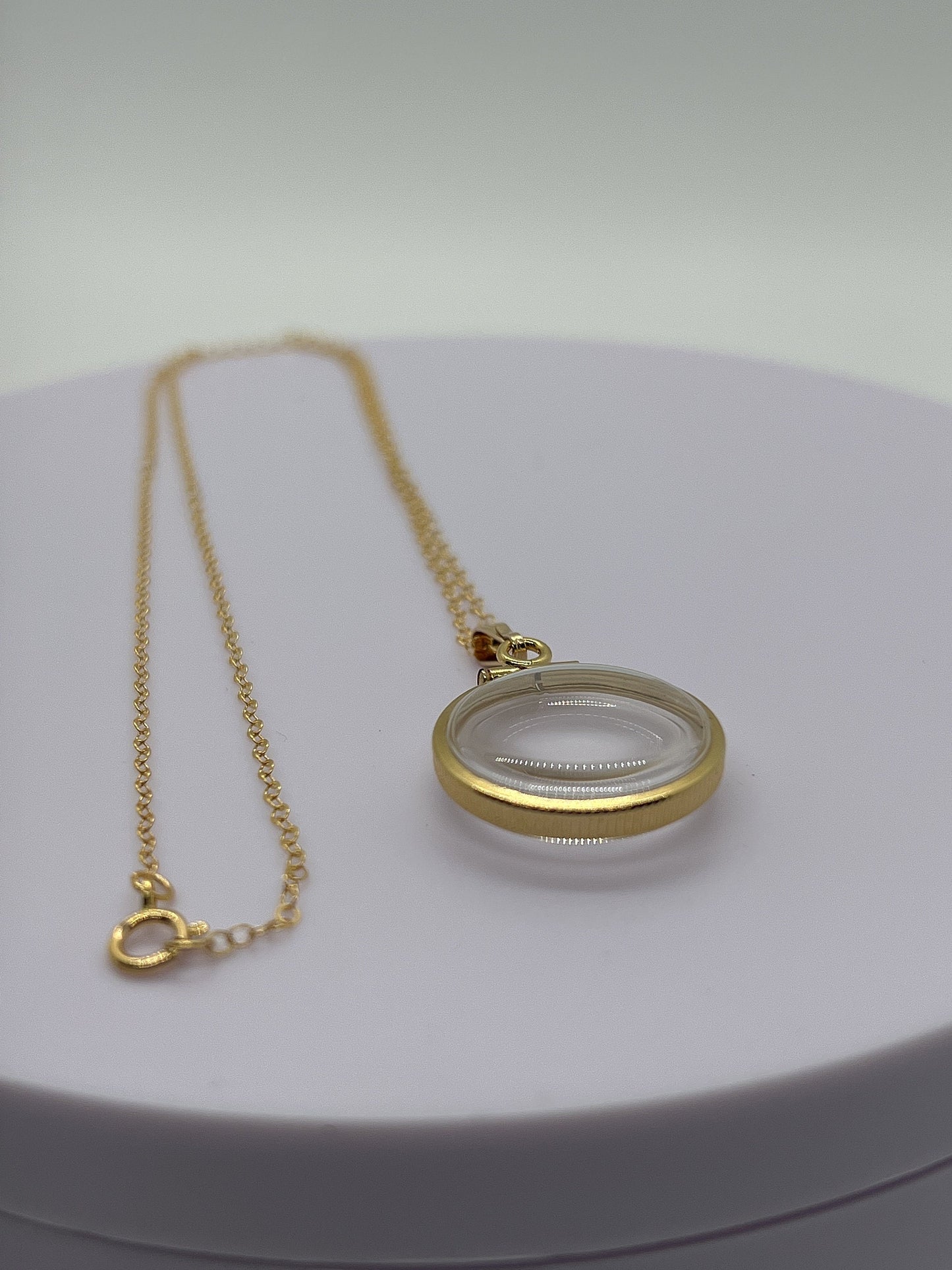 Empty Customizable 19mm Handmade 14k Gold Filled Shaker Locket Necklace w/ Free Screwdriver Waiting For Your Little Treasures