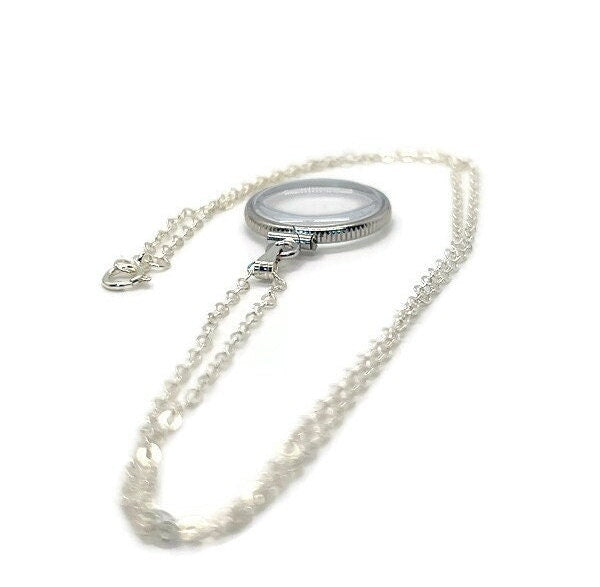 Dime Sized Empty Customizable Handmade Sterling Silver Shaker Locket Necklace w/ Free Screwdriver Waiting For small treasure. Free Gift Box