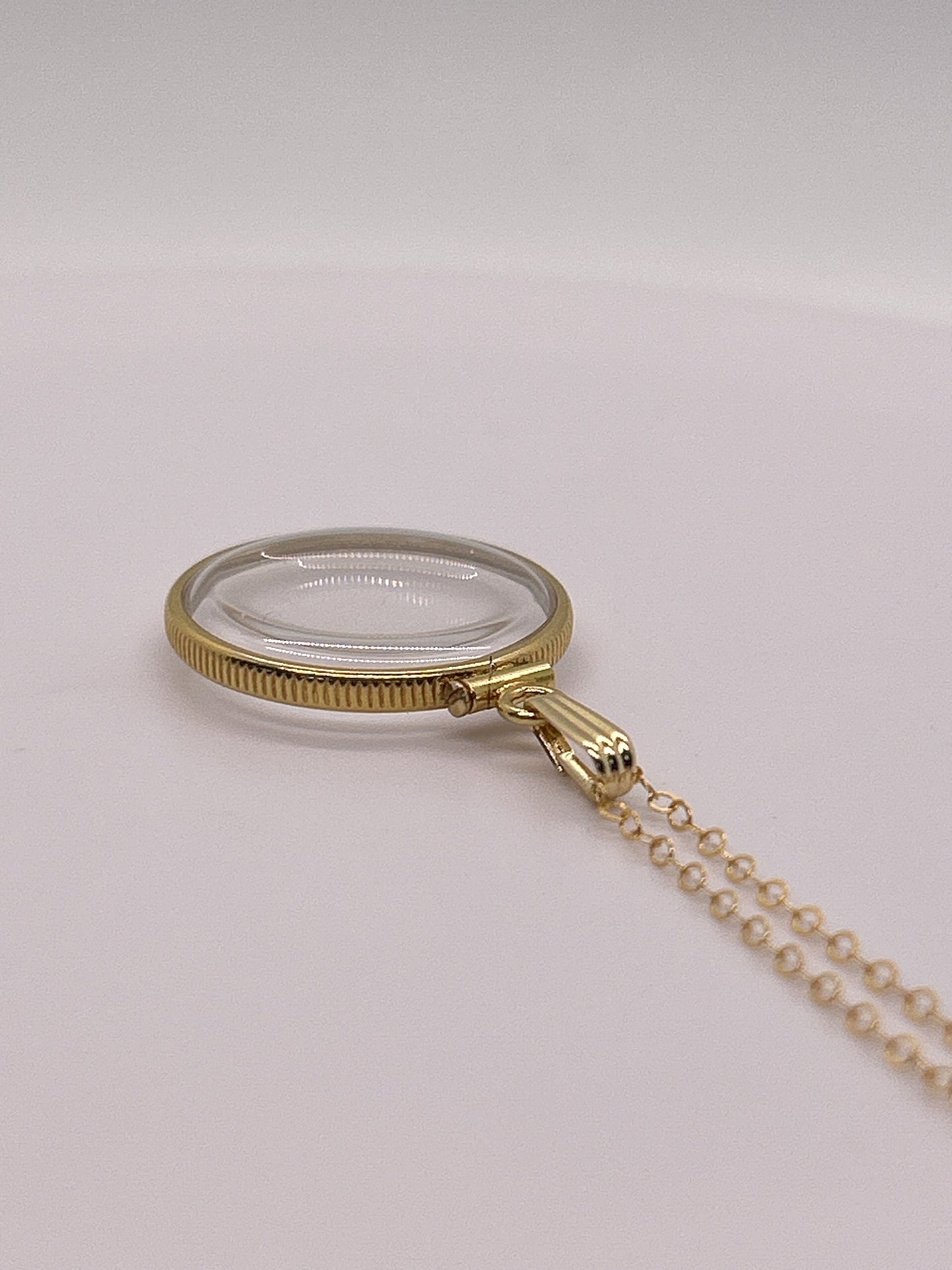 Solid 14k gold Empty large 21.5 mm Handmade shaker Locket w/ FREE small SCREW DRIVER waiting for your little treasures, with chain