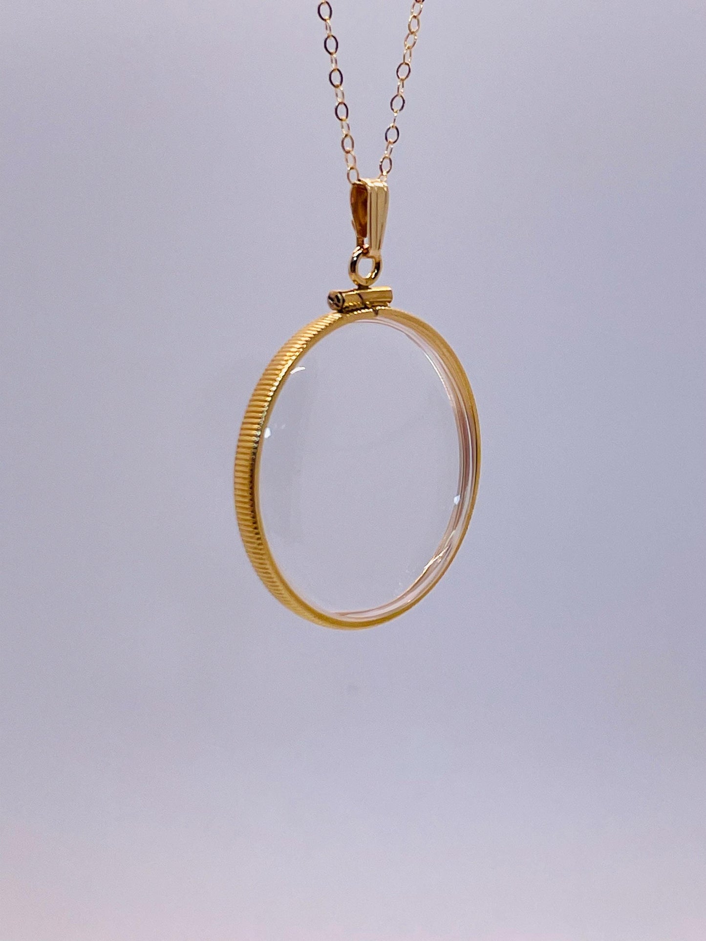 Empty Customizable 32mm Handmade 14k Gold Filled Shaker Locket Necklace w/ Free Screwdriver Waiting For Your Little Treasures