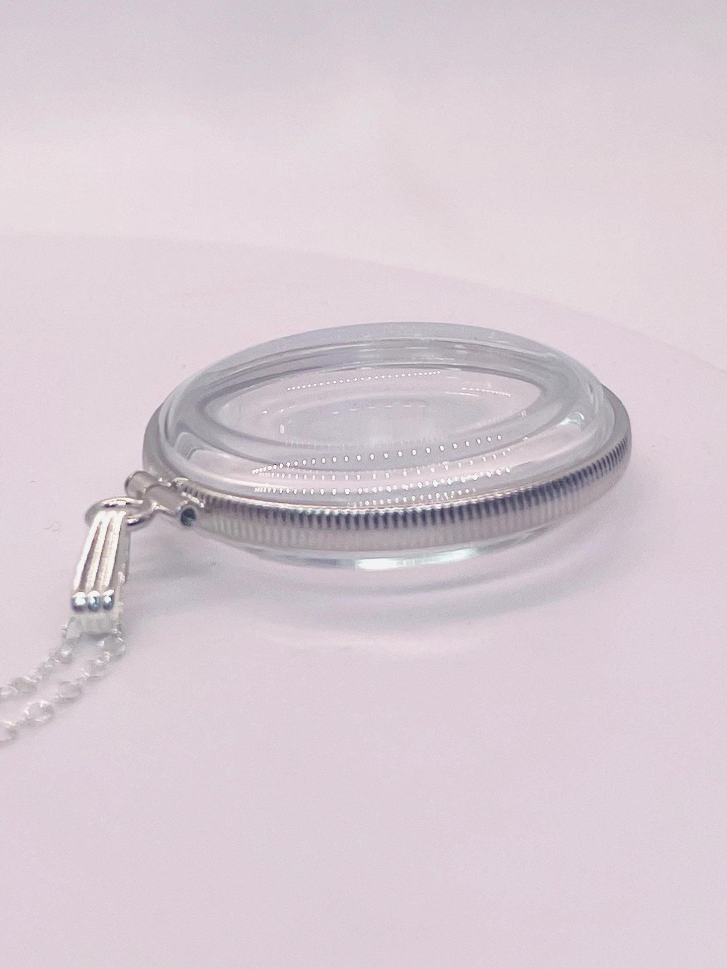 Empty Customizable 34 mm Handmade Sterling Silver Shaker Locket Necklace w/ Free Screwdriver Waiting For Your Little Treasures