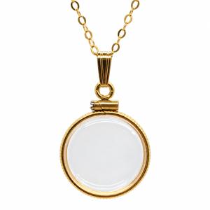 18mm 14K gold-filled shaker locket necklace