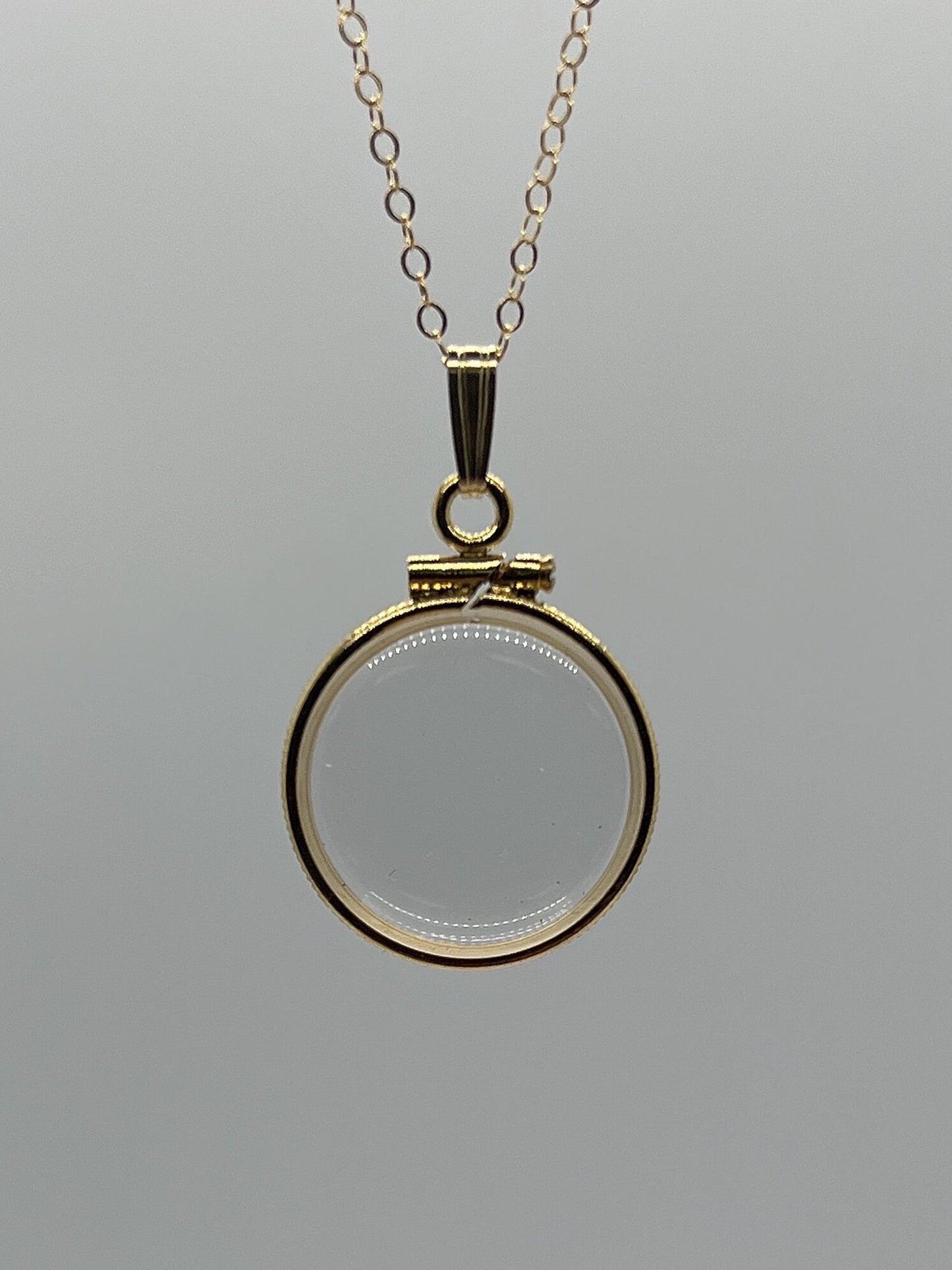 Empty Customizable 19mm Handmade 14k Gold Filled Shaker Locket Necklace w/ Free Screwdriver Waiting For Your Little Treasures