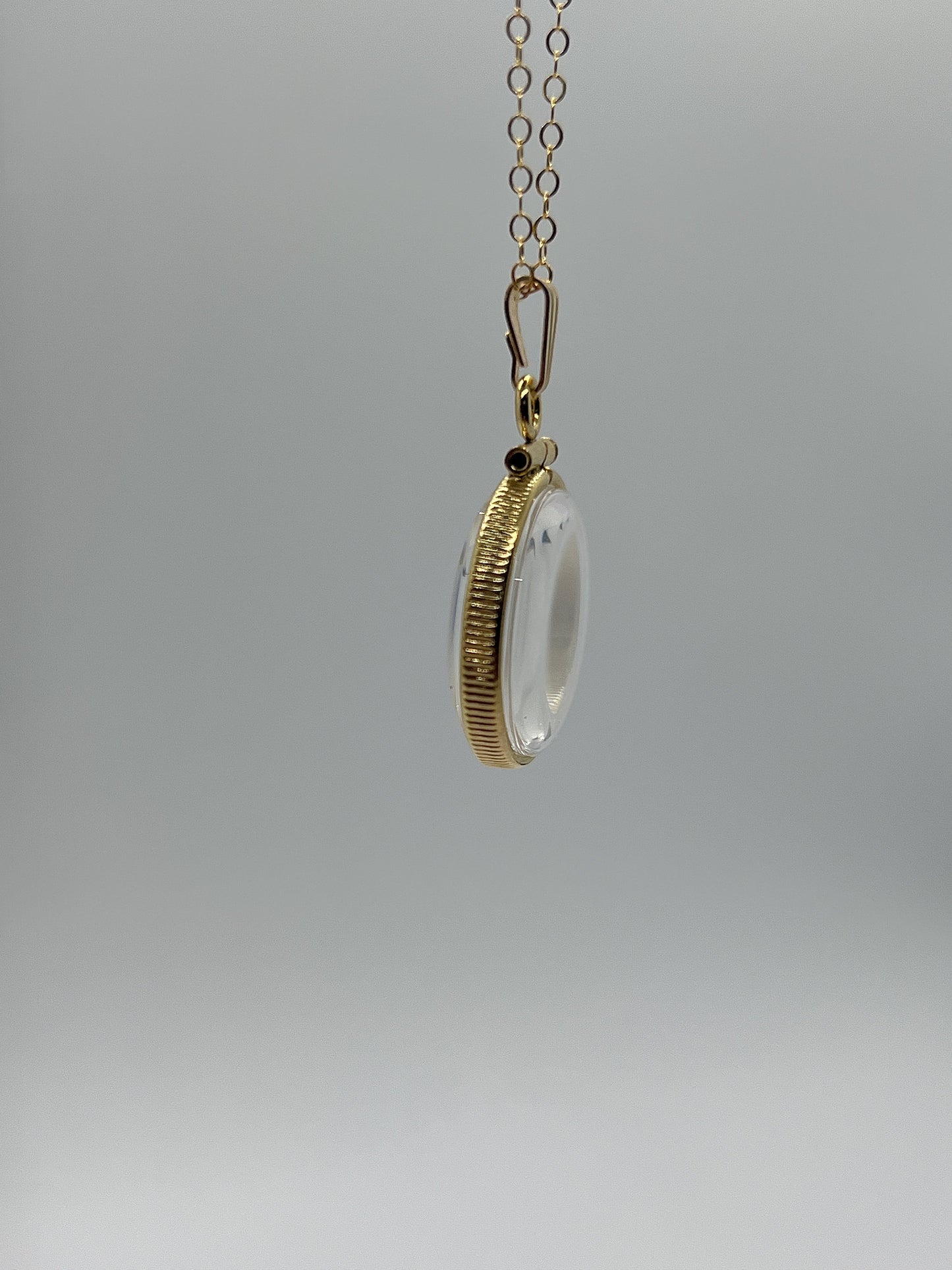 Empty Customizable 19mm Handmade 14k Gold Filled Shaker Locket Necklace w/ Free Screwdriver Waiting For Your Little Treasures