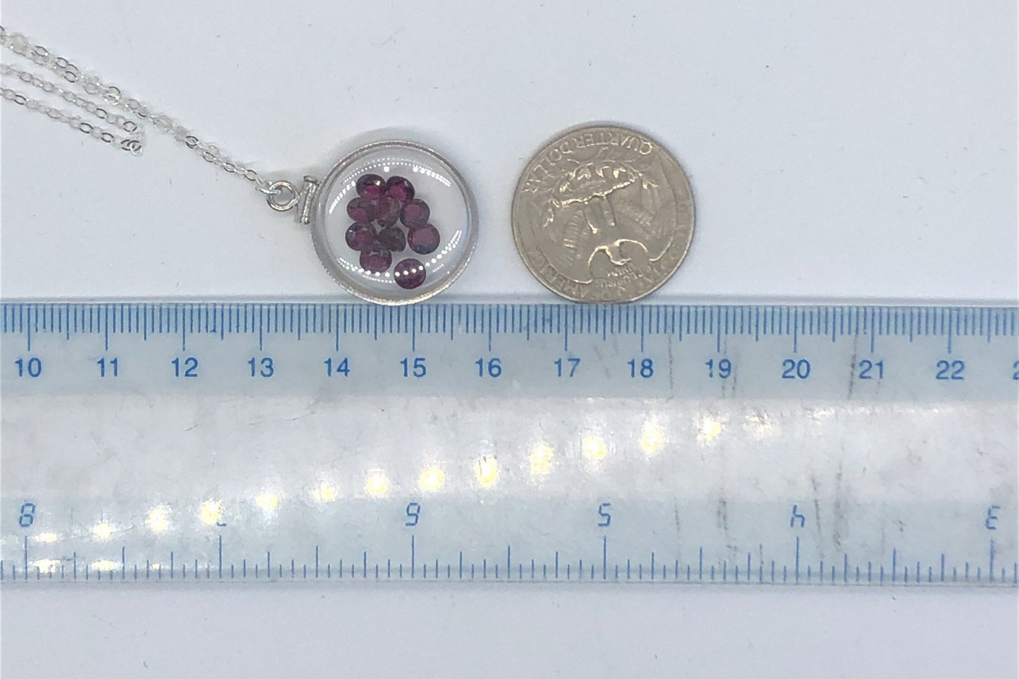 Handmade Garnet Sterling Silver shaker locket with 4.16 CTW natural gems, January birthstone Customize one for your Mother's Day! just ask