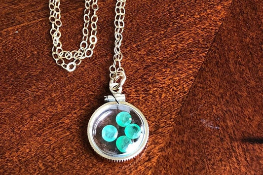 Vintage Emerald Shaker Locket, 12k gold filled, genuine Natural stones NEW OLD stock 50 years old. Make a locket for your MOM