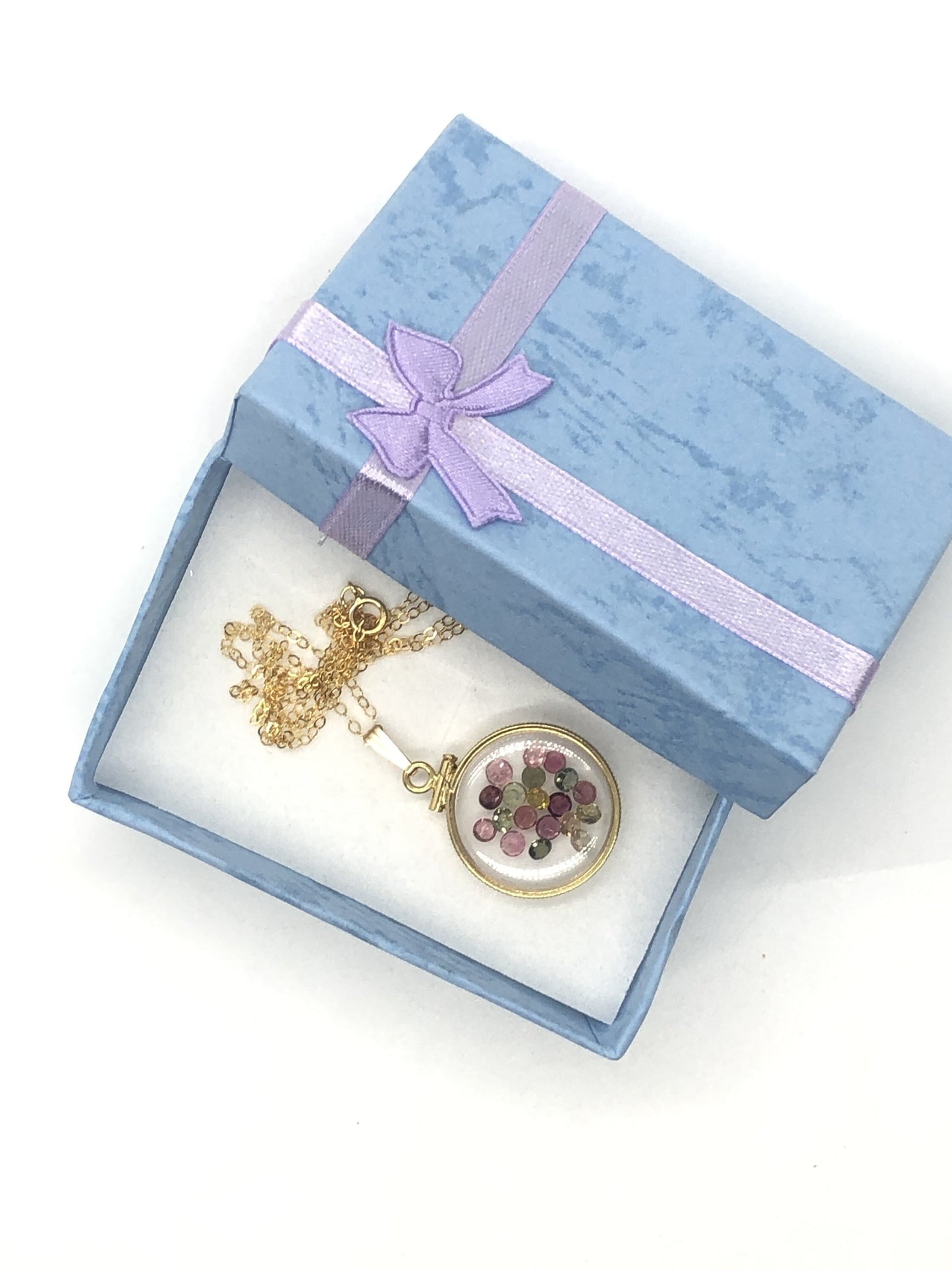 Handmade Tourmaline Shaker Locket 14k gold filled or Silver w/beautiful October Birthstone, you can custom create a locket for Mother’s day