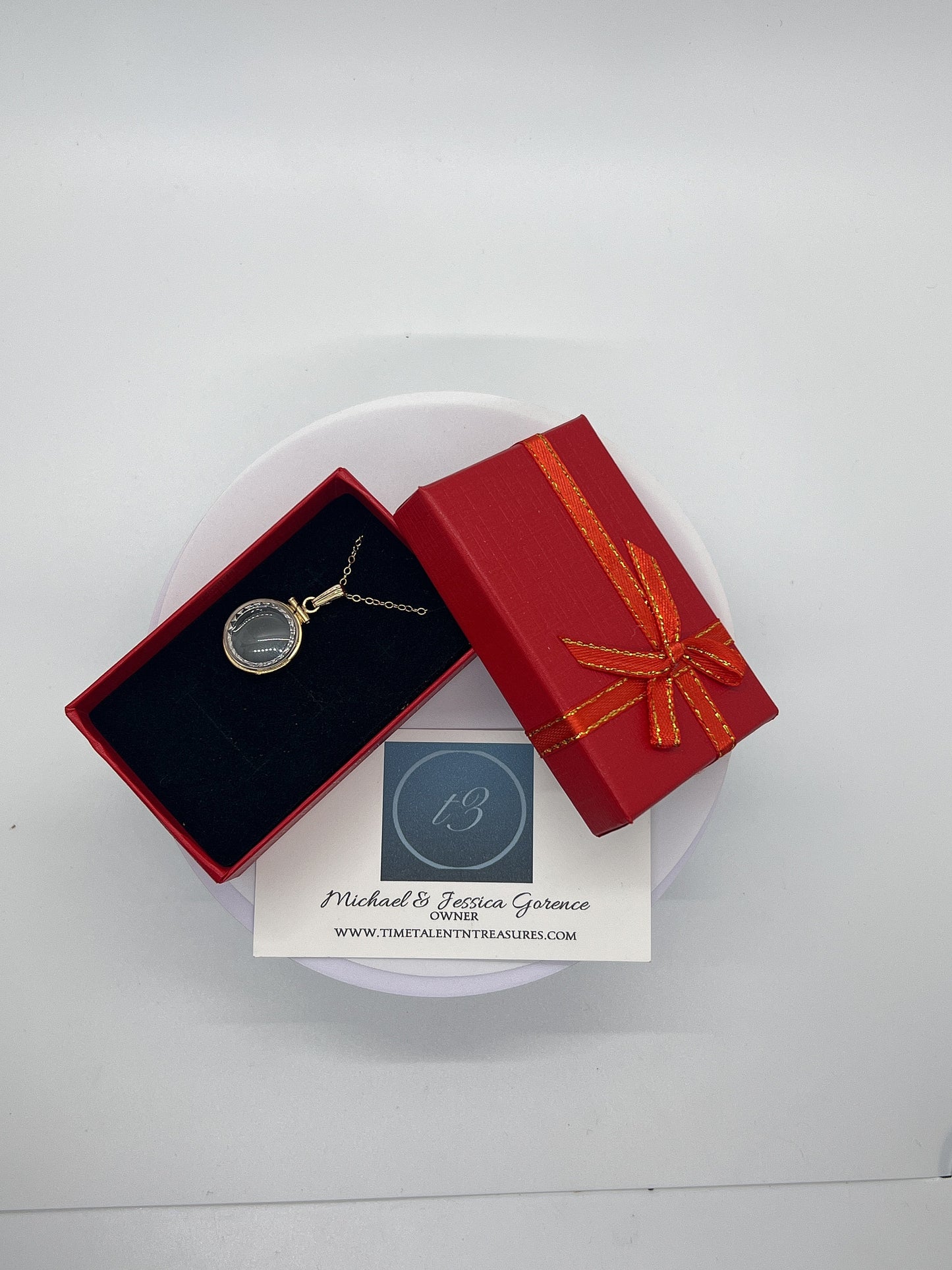 Solid 14k gold REVERSIBLE 16mm Empty Diamond Edge  Handmade shaker Locket w/free  SCREW DRIVER with chain, add your treasure. Custom create