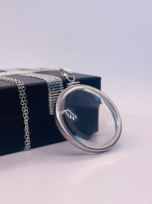 Empty Customizable 34 mm Handmade Sterling Silver Shaker Locket Necklace w/ Free Screwdriver Waiting For Your Little Treasures