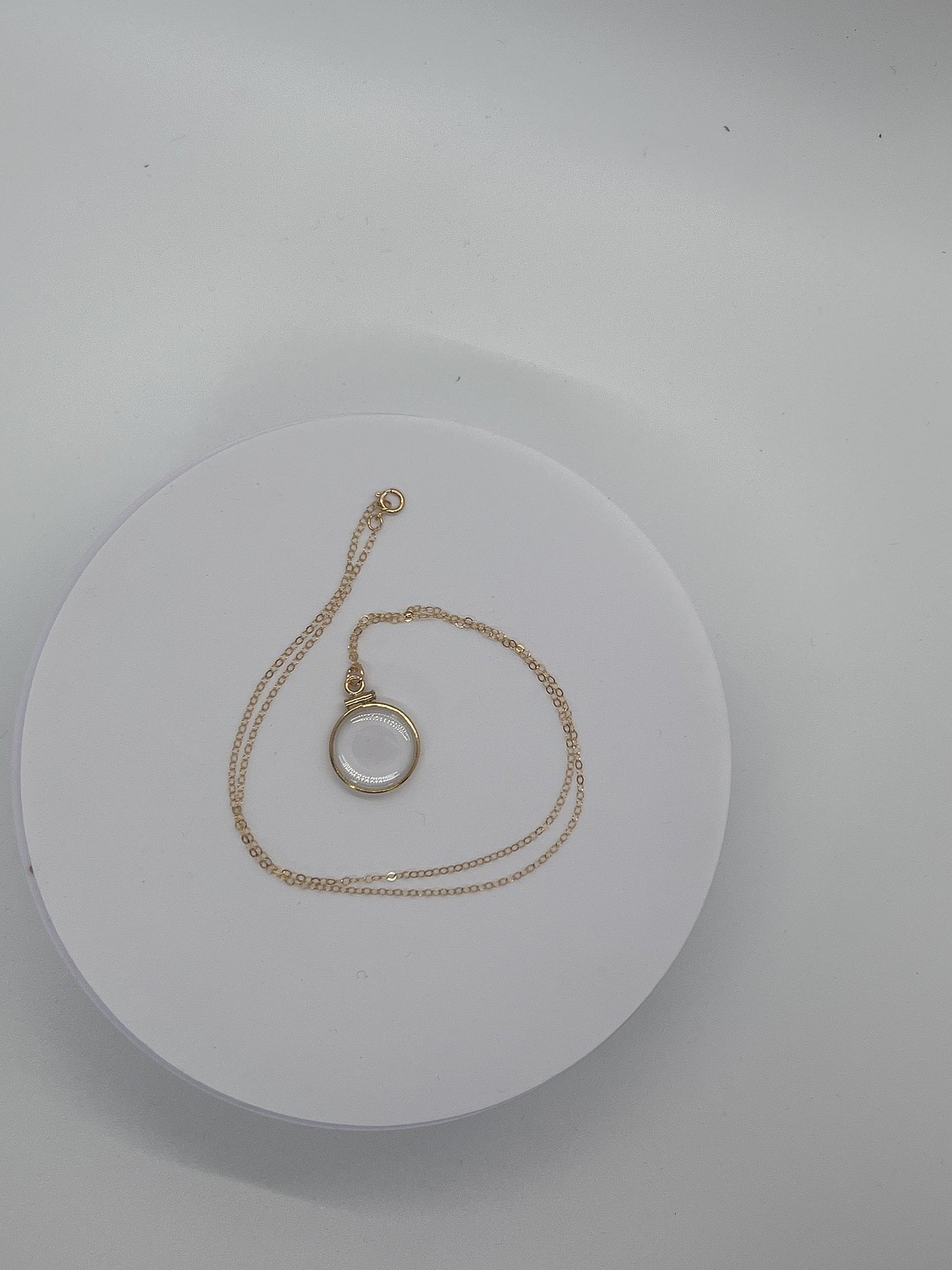 Solid 14k gold Empty 16.5mm  Handmade shaker Locket w/ FREE  small  SCREW DRIVER waiting for your little treasures, with chain
