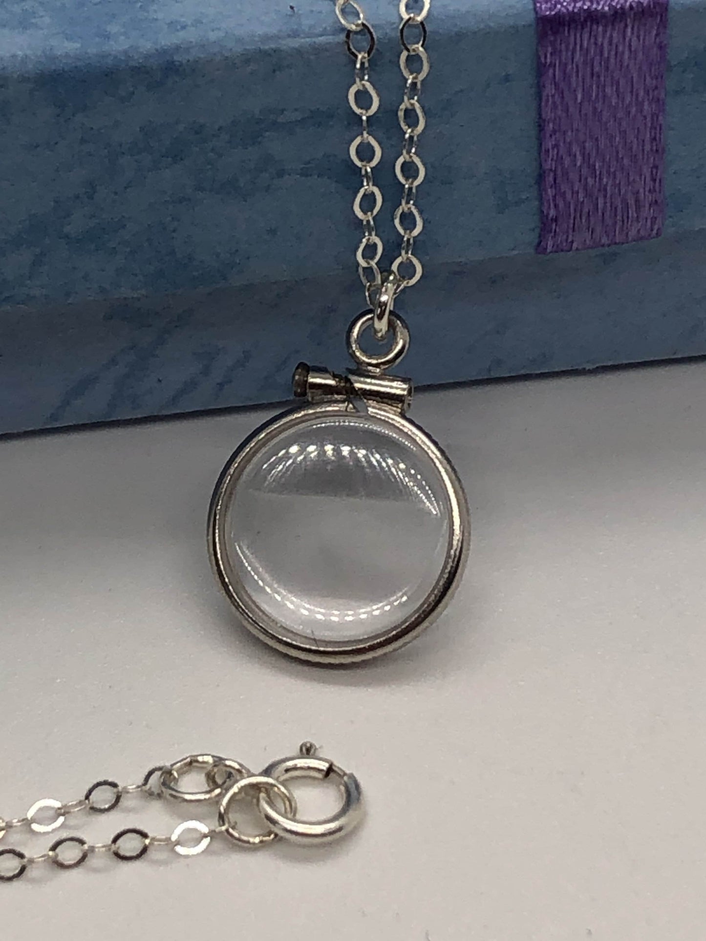 Empty, 12.5 mm Handmade sterling silver shaker locket, FREE Screwdriver,waiting for your small treasures