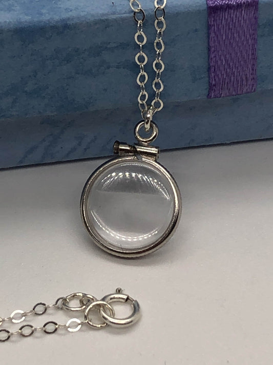 Empty, 12.5 mm Handmade sterling silver shaker locket, FREE Screwdriver,waiting for your small treasures