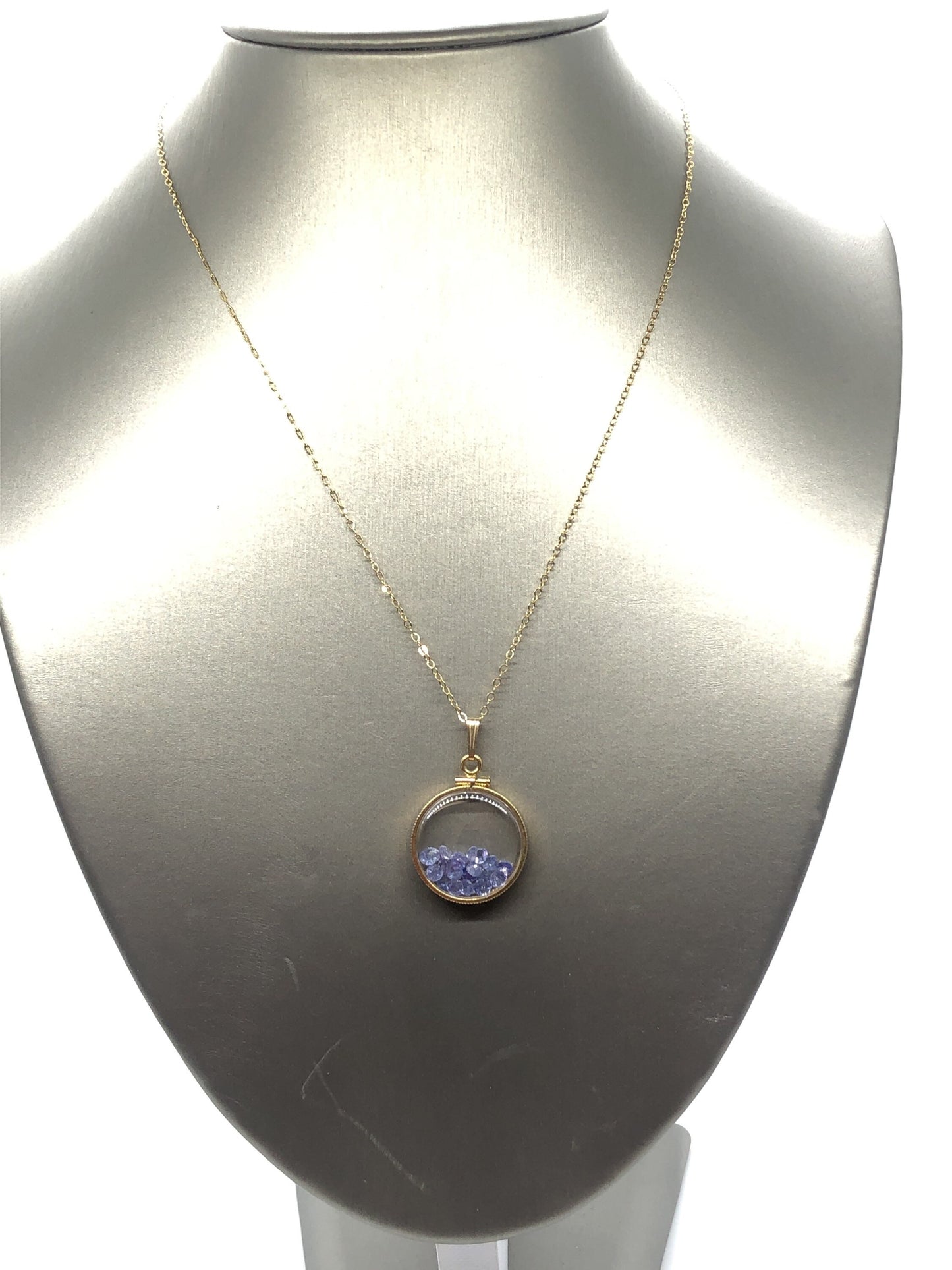 Handmade Tanzanite Shaker Locket 14k GF or Silver  with beautiful December Birthstone, you can custom create a locket for Mother’s day