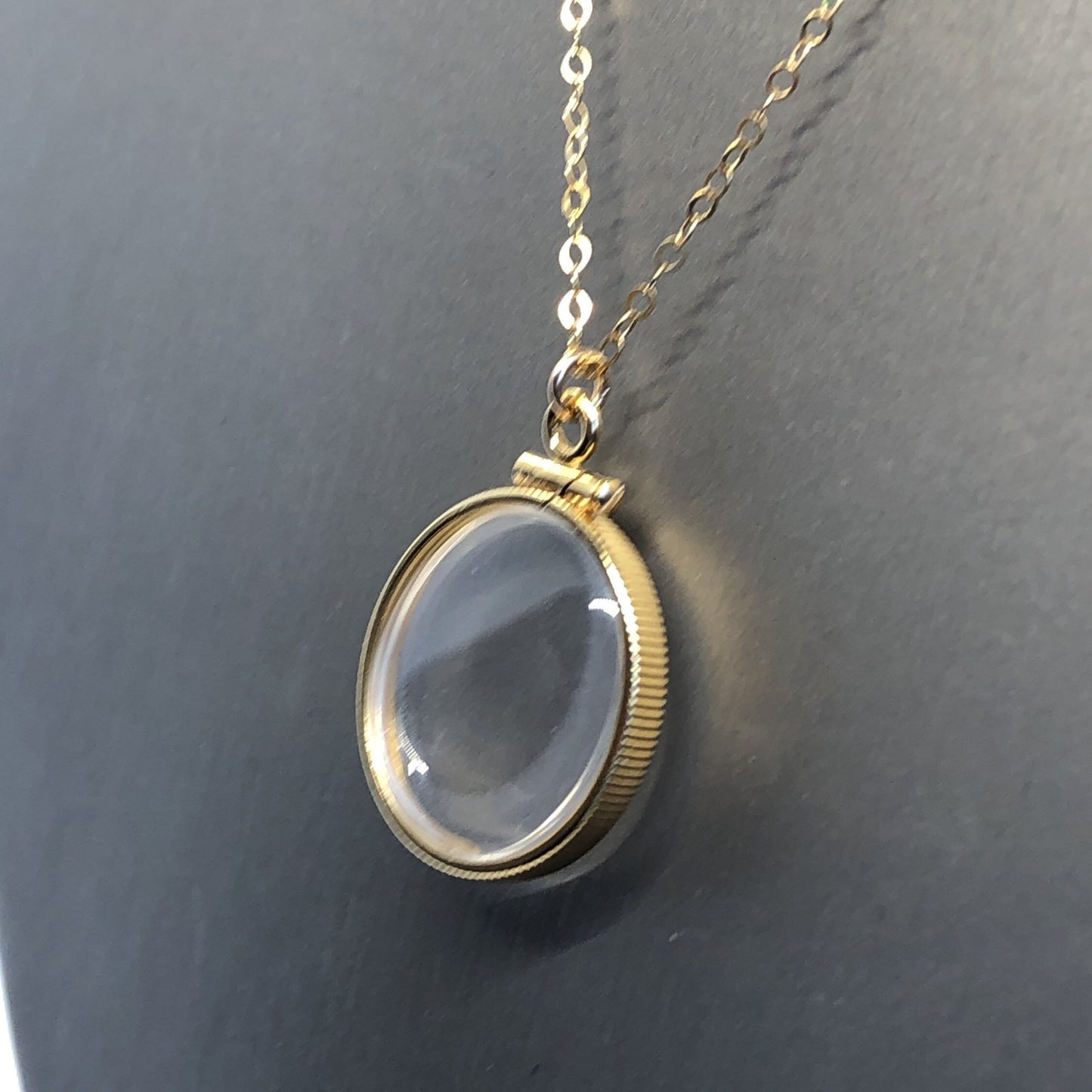 Empty Customizable  20mm Handmade 14k Gold Filled Shaker Locket Necklace w/ Free Screwdriver Waiting For Your Little Treasures, Gemstones