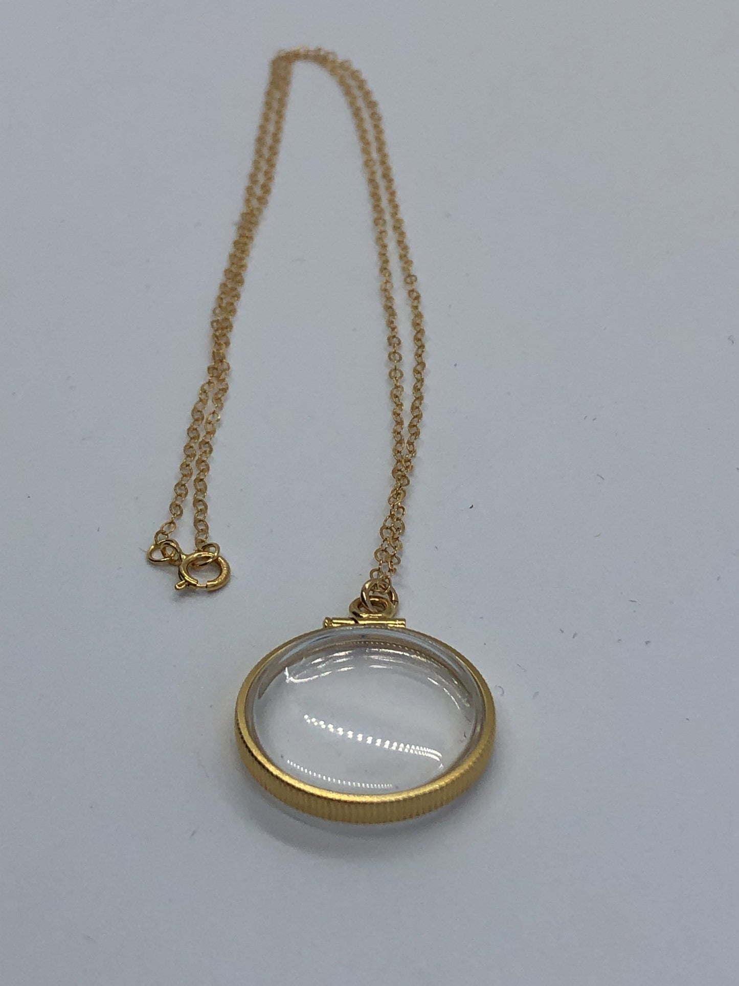 Empty Customizable  20mm Handmade 14k Gold Filled Shaker Locket Necklace w/ Free Screwdriver Waiting For Your Little Treasures, Gemstones