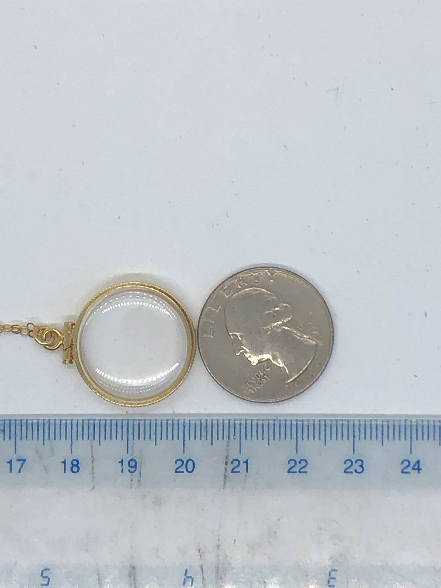 Empty Customizable  20mm Handmade 14k Gold Filled Shaker Locket Necklace w/ Free Screwdriver Waiting For Your Little Treasures, Gemstones
