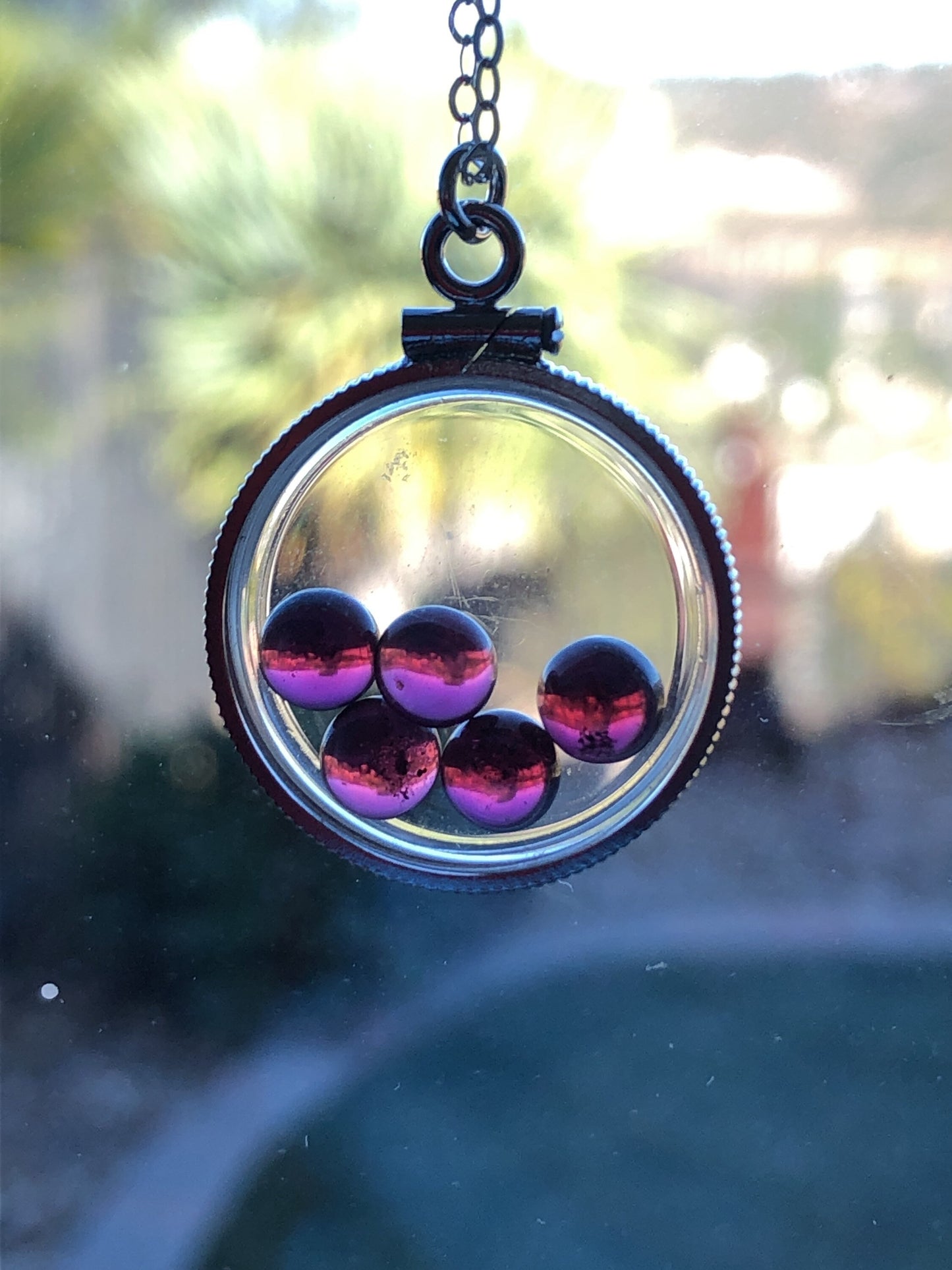 Handmade Garnet /Sterling Silver shaker locket w/ 3.98 CTW of beautiful gems, January birthstone Customize one for your Mother's Day, ask me