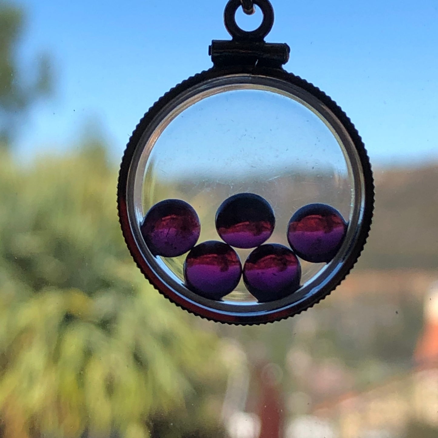 Vintage Garnet Shaker Locket, 12k gold filled  w/ 4 CTW  of beautiful gems, January birthstone New Old Stock 50 years old  Limited supply