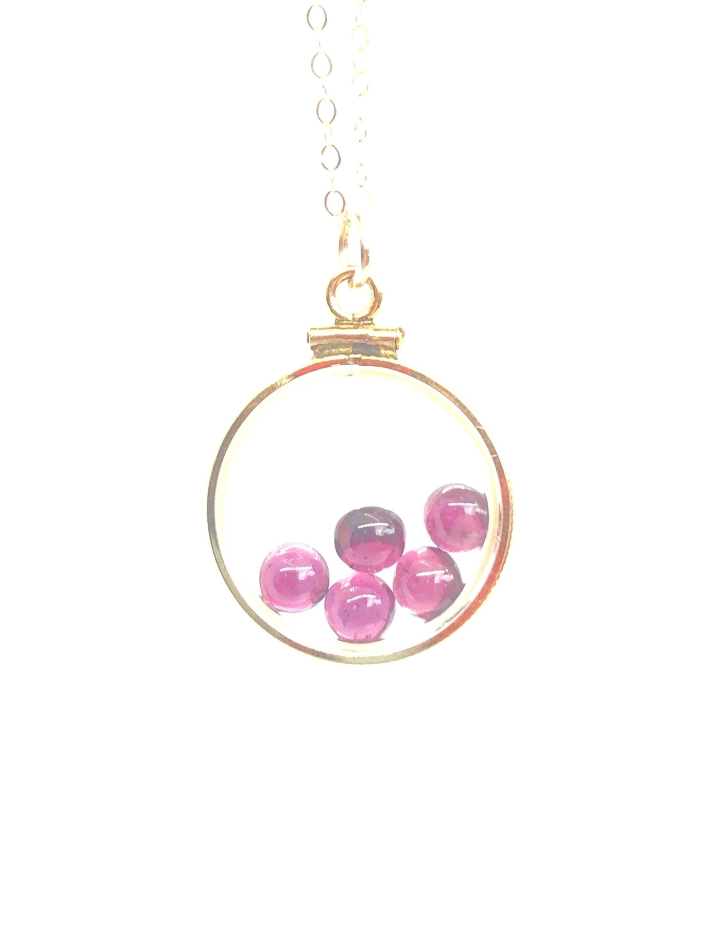 Vintage Garnet Shaker Locket, 12k gold filled  w/ 4 CTW  of beautiful gems, January birthstone New Old Stock 50 years old  Limited supply