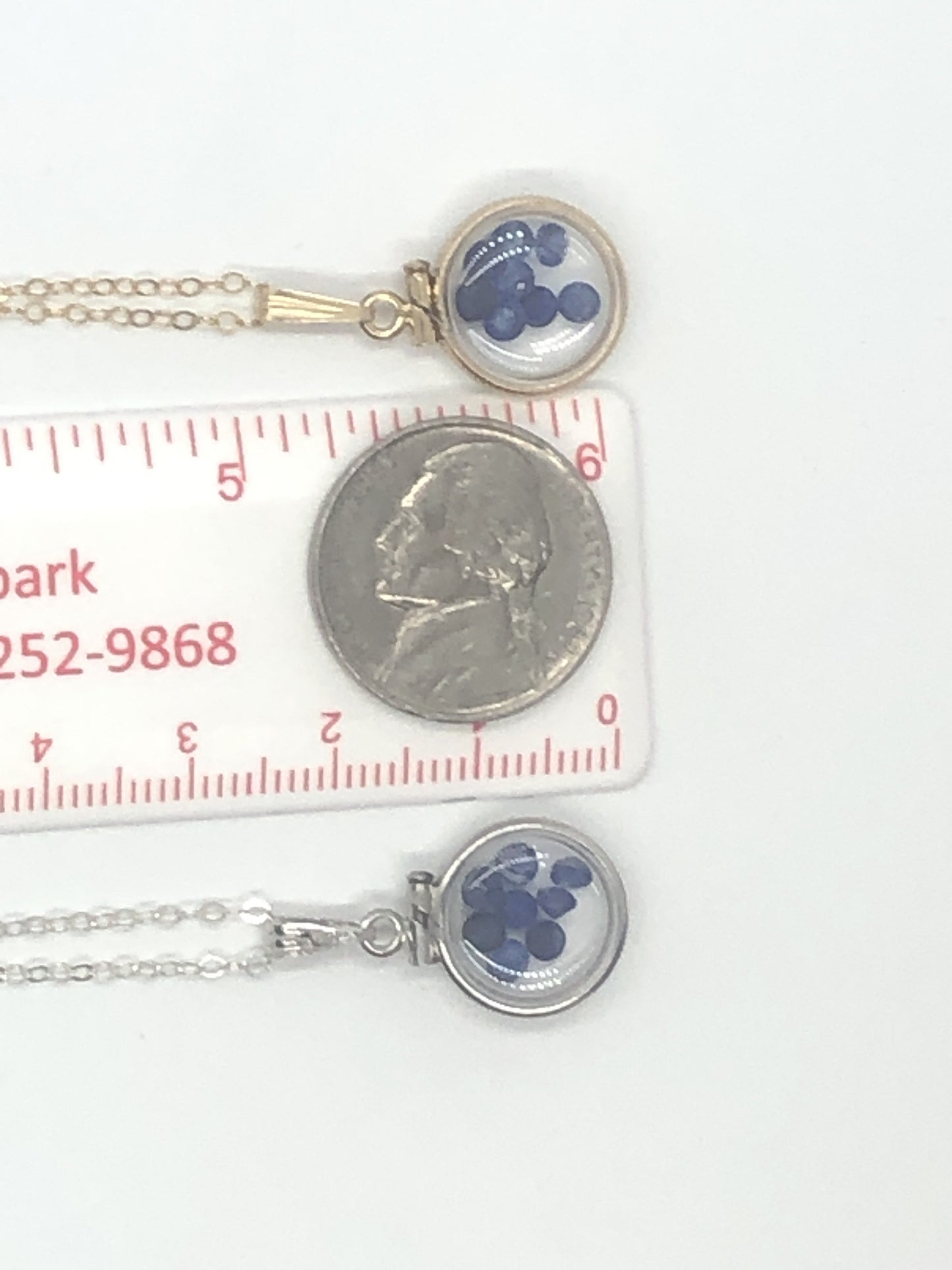 Diminutive 1.6 TCW Sapphire Shaker Locket 14k Gold Filled  or Sterling Silver filled w/ beautiful September Birthstone