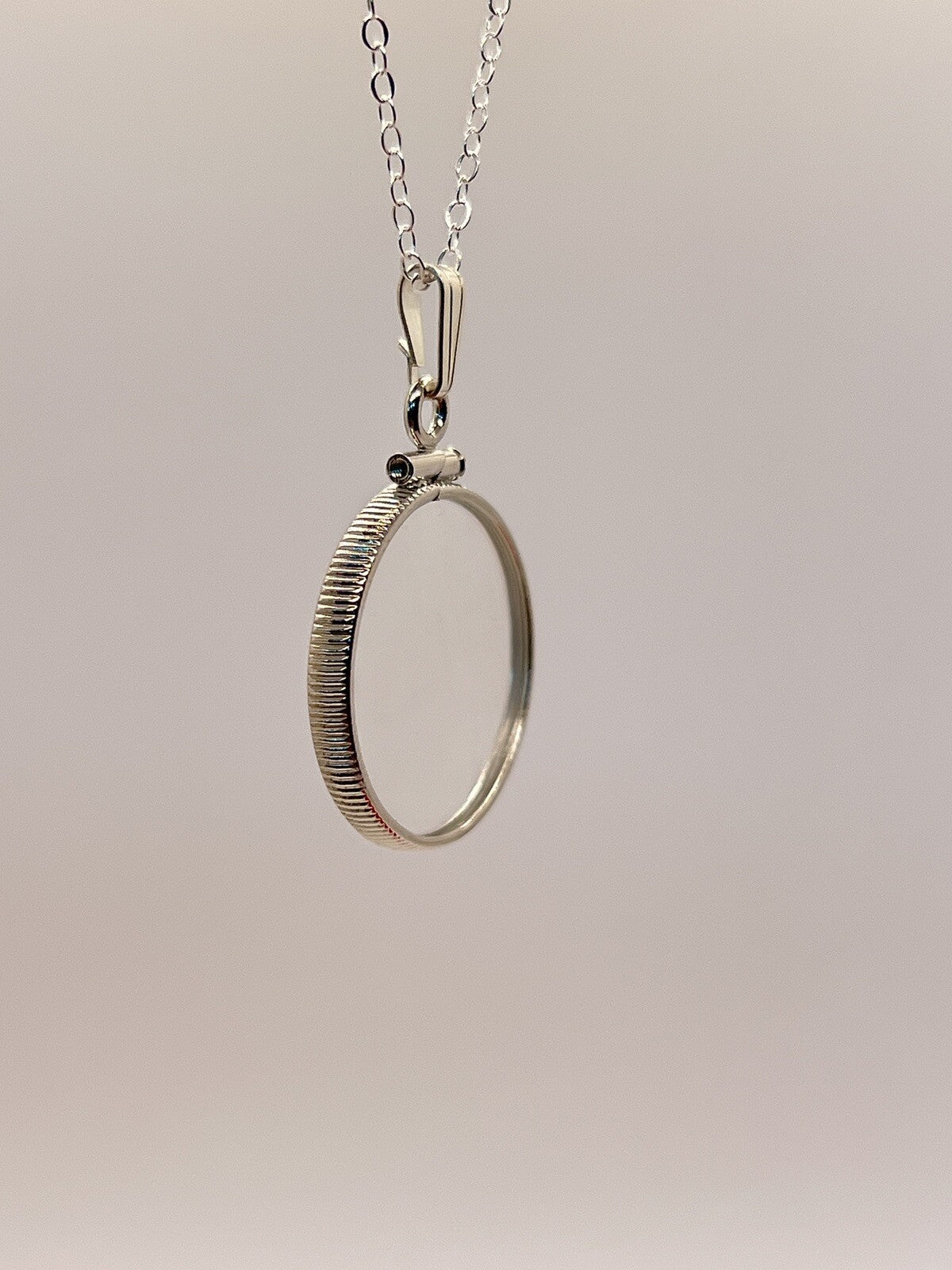 Sterling silver 20mm Empty Glass Shaker locket,  free tool