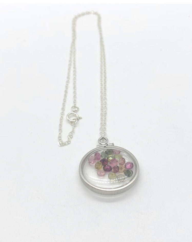 Mother’s Day gem shaker lockets: Topaz, Peridot, Tourmaline, You build option